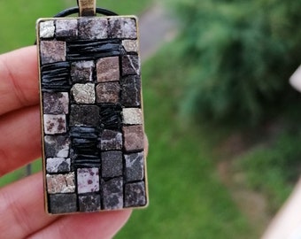 Micro mosaic pendant