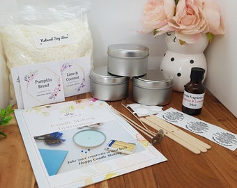 Mini Candle Making Kit, Create Colorful & Scented Soy Candles, 2 Sizes to choose, DIY Candle Kit, Perfect gift