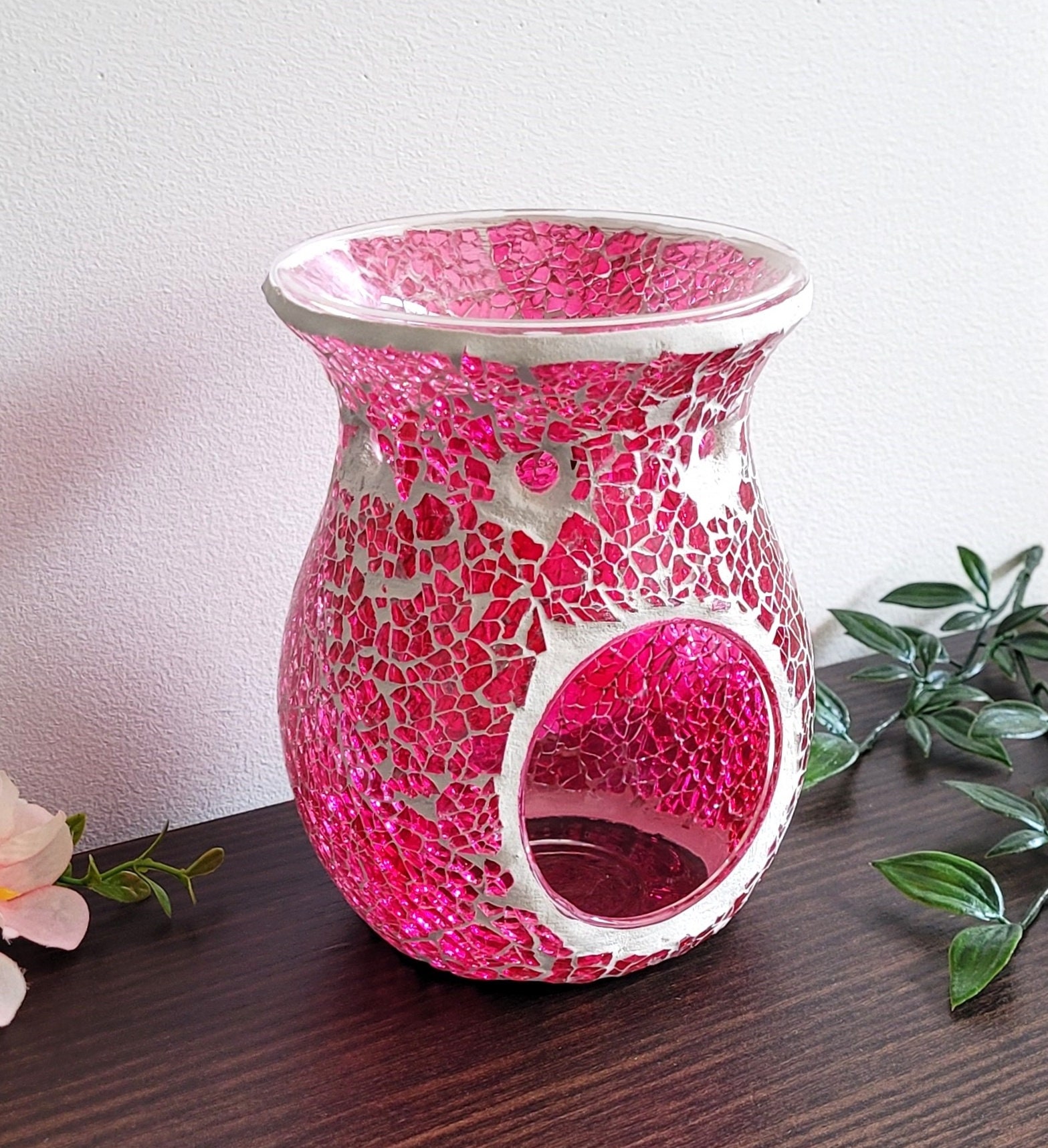 Pink Glass Wax Melt Burner - Home Decor