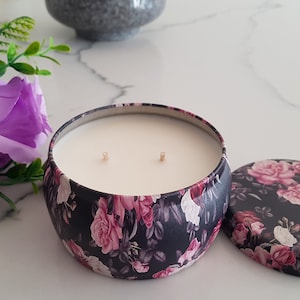 Scented Candle, Gift Box, 100% Natural Soy Wax, Double Wick, Premium Fragrances, 250g, Reusable Tin, Handmade in Australia, Christmas gift