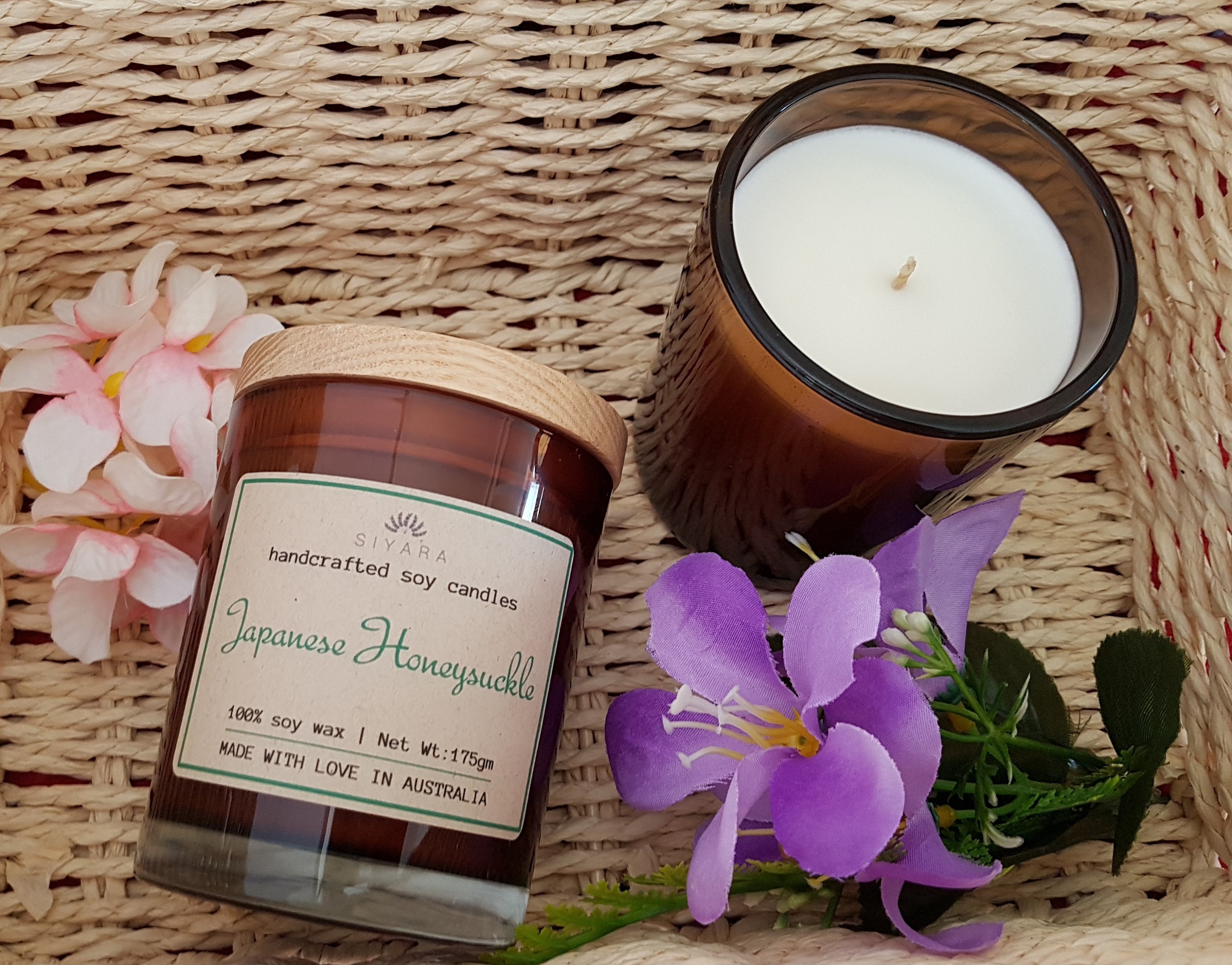 Japanese Honeysuckle Scented Candle Australian Handmade Etsy