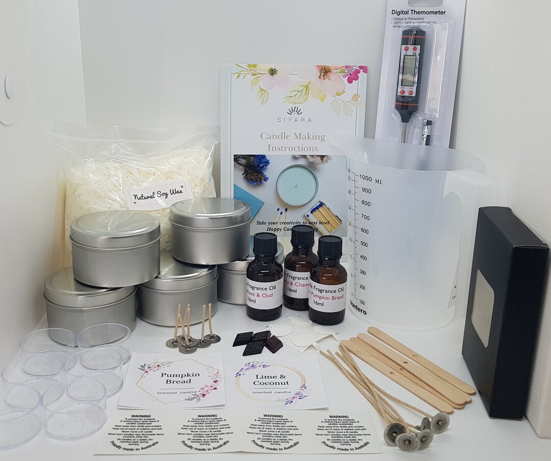 Large Candle Making Kit, Create Colorful & Scented Soy Candles, 2 Sizes