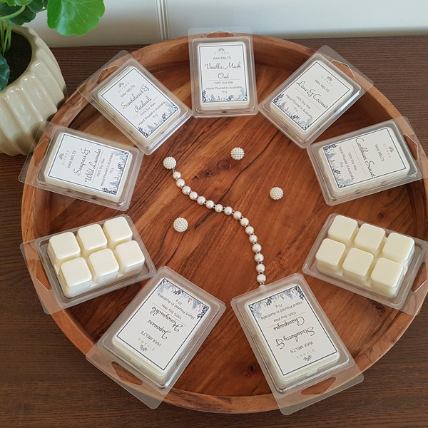 SOY WAX MELTS | Strong Scented Wax Melts | Selection of Premium Fragrances | Hand poured | Wax Tart | 100% Soy Wax Melts