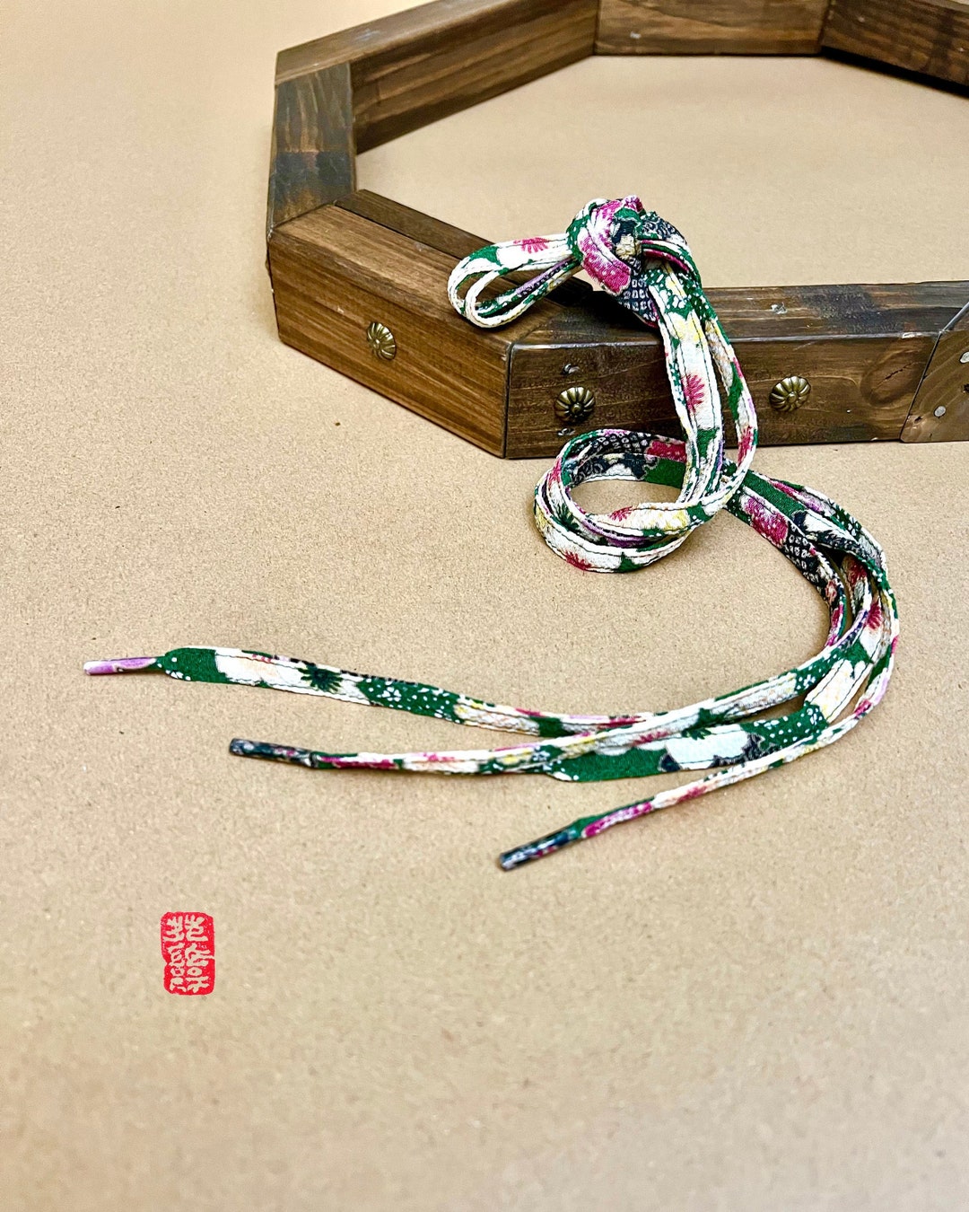 Japanese Shoelaces Made of Kimono Chirimen Fabric. Etsy
