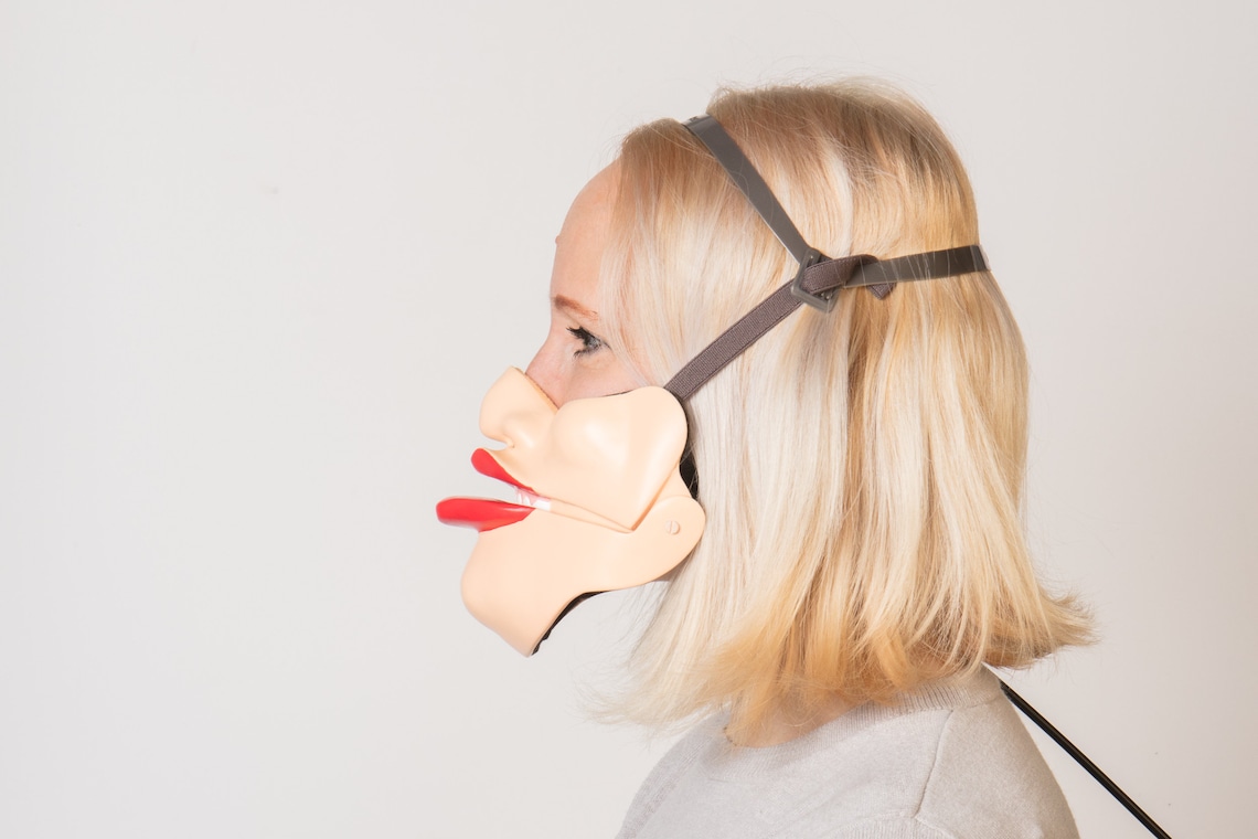 Female Lush Lips Ventriloquist HalfFace Comedy Mask Etsy