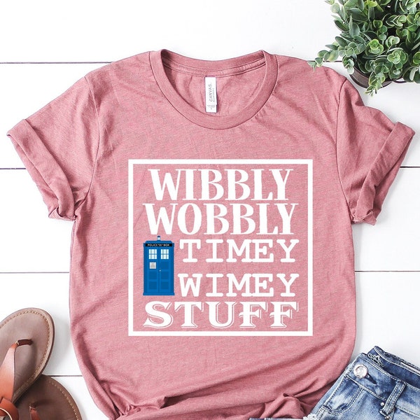 Dr. Who Premium T-Shirt, Wibbly Wobbly Timey Wimey Stuff Shirt, Police Box Shirt, David Tennant Shirt, Movie Series Shirt, Movie Shirt, Gift
