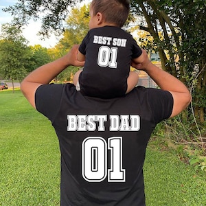 Dad and Son Matching T-Shirts, Dad Baby Matching Shirts, Father Son Matching Shirts, Personalized Dad Shirt, Fathers Day Tee, Best DAD & SON