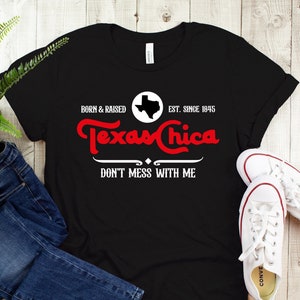 Texas Chica T-Shirt, Texas Love T Shirt, Texas Womens T-Shirt, Texas Latina Tops, Vintage Graphic Tee, Oversize Tees, Texas County Pride