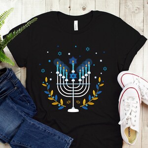 Hanukkah T-Shirts, Hanukah Decorations, Hanukah Sweater,  Happy Hanukah Shirt, Jewish Shirt, Holiday Hanukkah Shirt, Hanukkah Gift Shirt