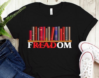Freadom T-Shirt: Reading Teacher, Social Justice Literary Shirt
