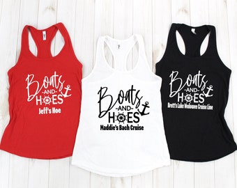 Boats And Hoes Cruise Tank Top: Funny Vacation Shirt