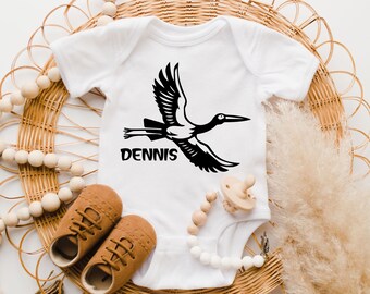 Custom Stork Baby Onesie: Pregnancy Announcement Gift