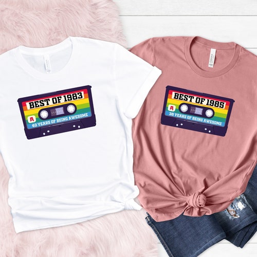 Custom Cassette Tape T-Shirt, 80s Birthday Gift