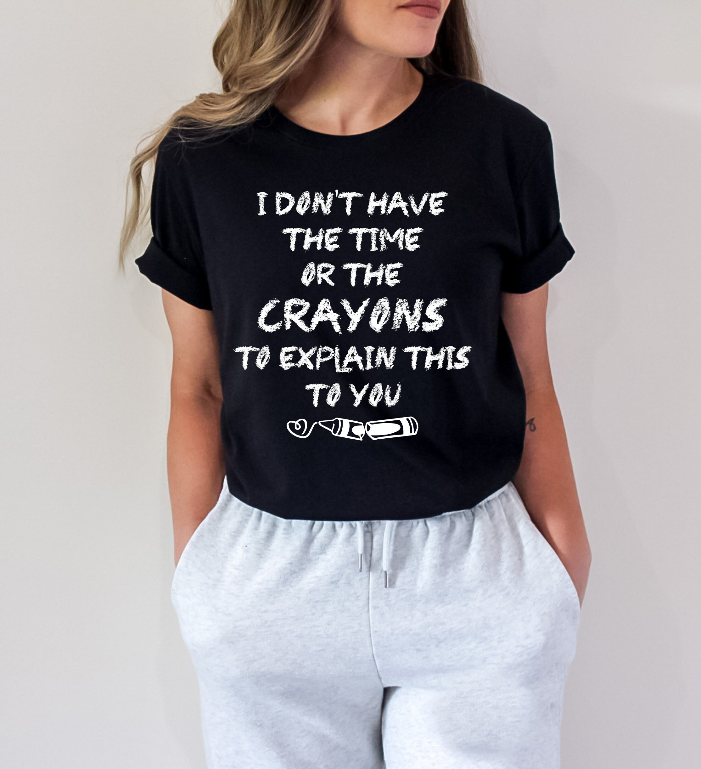 【DISCERNMENT】Crayon half T-shirts Crayon half T-shirts 3C - DISCERNMENT