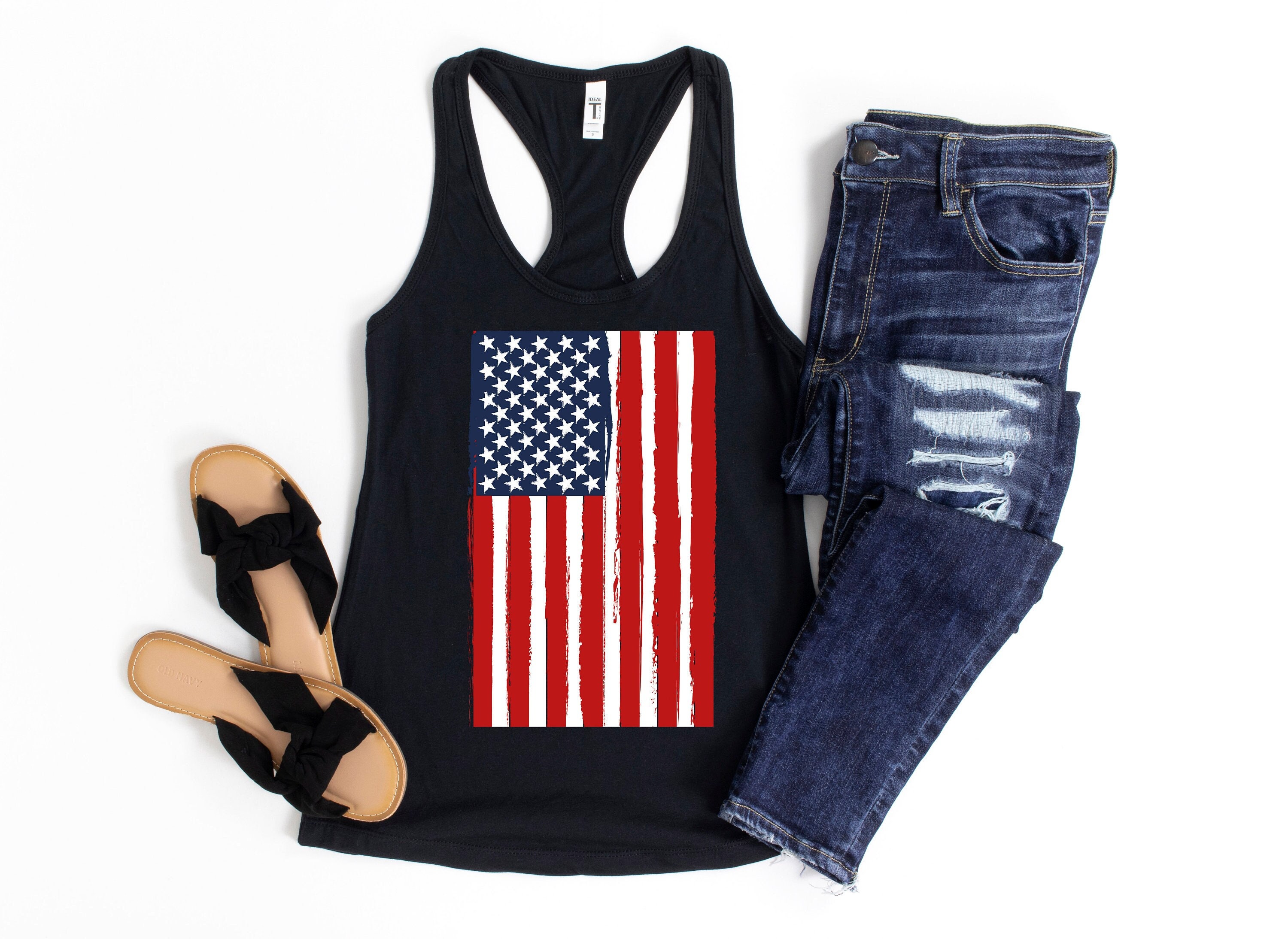 American Flag Tank - Etsy
