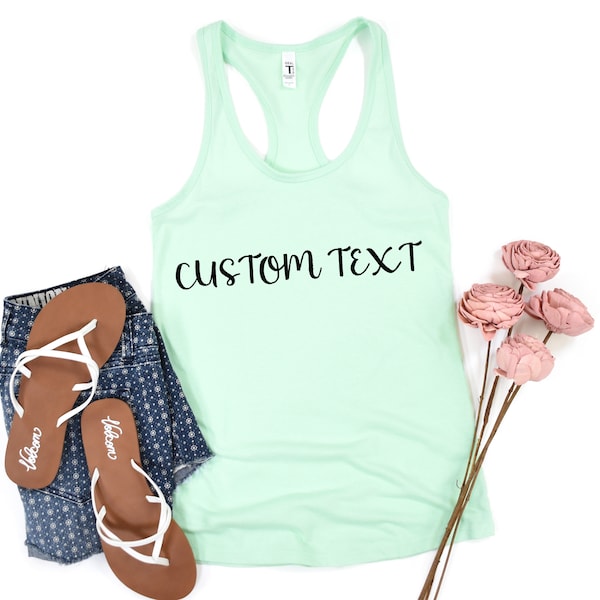 Custom Text Tank Top/TShirt, Custom Birthday Tank, Workout Tank Top, Custom Bachelorette, Fitness Tank, Cute Workout Tank, Gym Tank Exercise