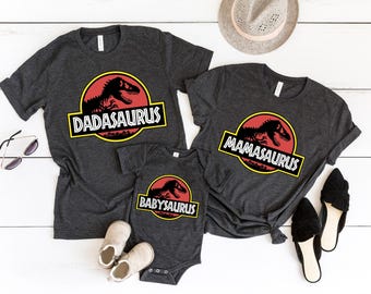Custom Family Saurus T-Shirts: Matching Dinosaur Outfit