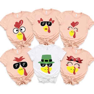 Turkey Face T-Shirt, Thanksgiving Shirts For Girls, Thanksgiving Family Shirts, Thanksgiving Shirt Family, Thanksgiving Gift İdeas, Gift Tee