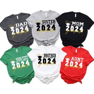 Proud Of A Class Of 2024 Graduate T-Shirt, Custom Proud Family Shirt,Class of 2024 Family Graduation Shirt,Proud Family Shirt,Graduation Tee