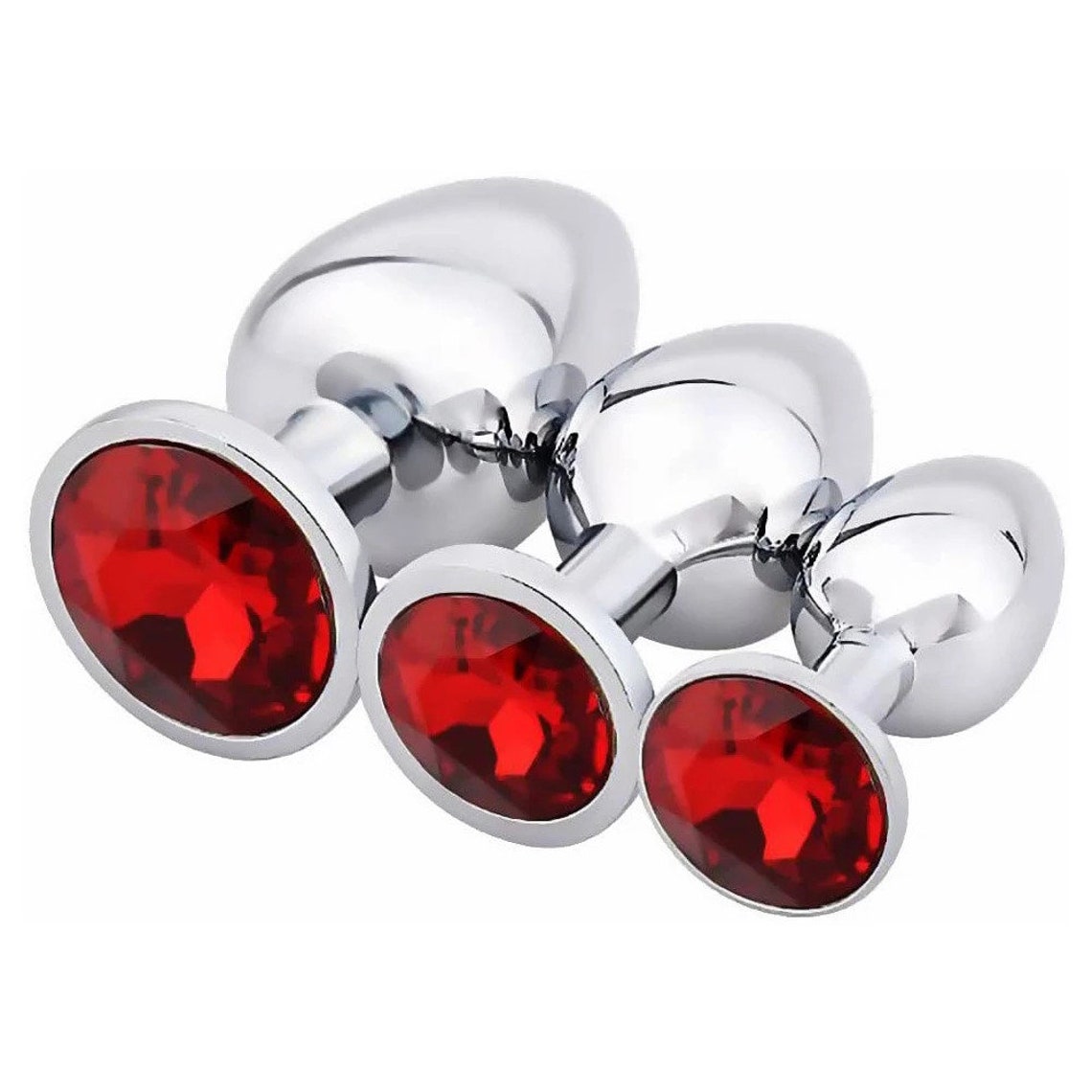 Jeweled Butt Plugs Solid Heavy Stainless Steel For Anal Play Etsy 