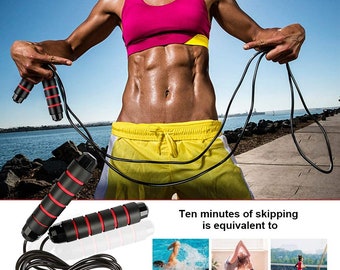 Professional Adjustable Steel Wire Jump Rope with Anti-Slip Foam Grip Handles Free Fitness Skipping Rope Strength Training