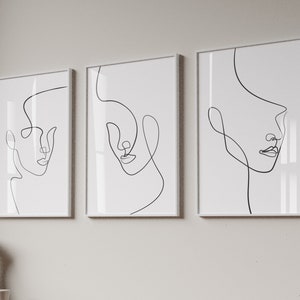 Woman Face Line Art 