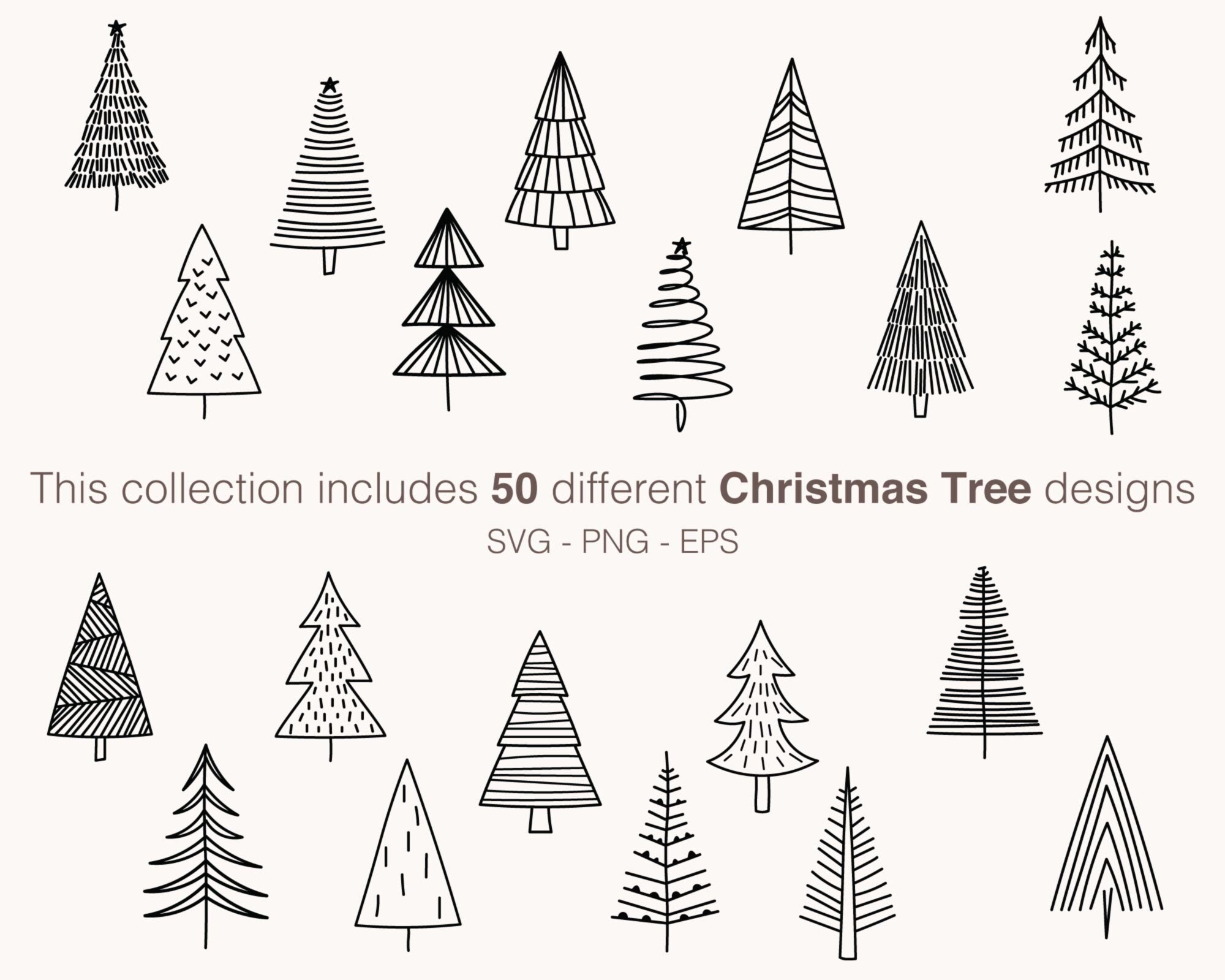 50 Christmas Tree SVG Bundle Christmas Tree Png Christmas Etsy Australia