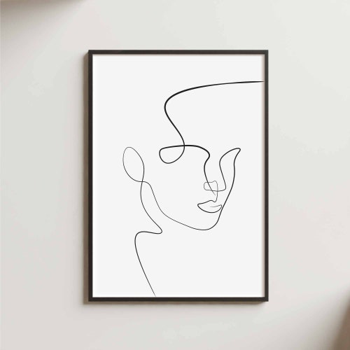 One Line Print Minimalist Wall Decor Female Print Poster Etsy