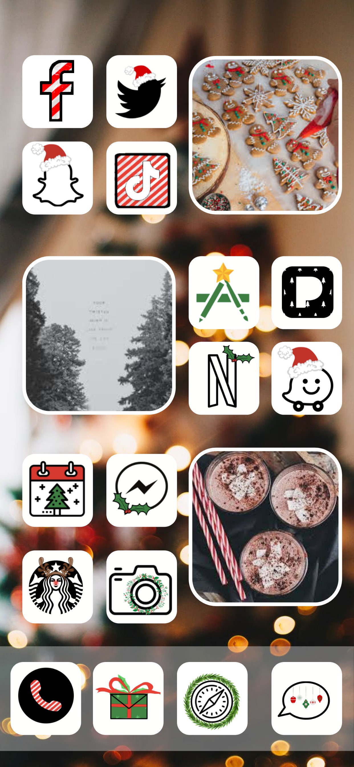 Cute Christmas App Covers Aesthetic Ios 14 Homescreen Icon - Etsy