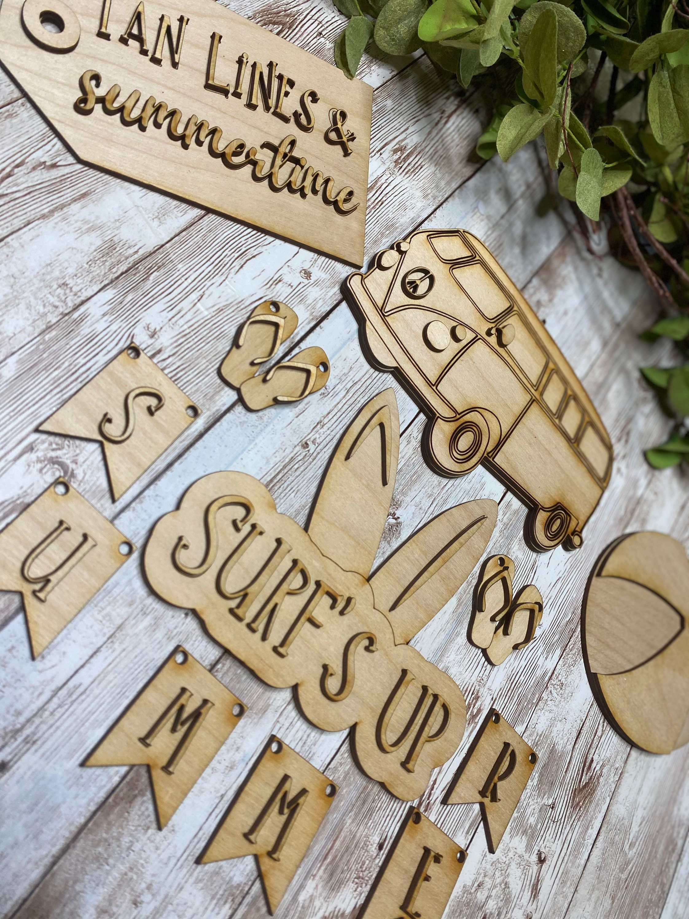 Summer Tiered Tray Wood Kit DIY 3D Kit Sign Making Kit DIY Etsy