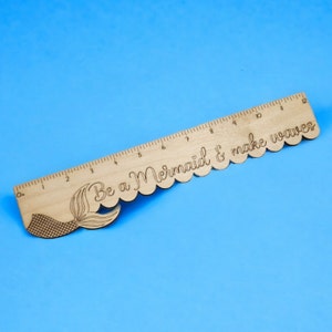 12&quot; (30cm) Ruler - Mermaid Design - Unique Desk or School Supplies