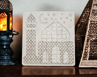 86-pc Masjid Puzzle - Islamic Puzzle Game Activity for Muslim Children, Mosque