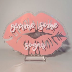 Gimme Some Sugar | Laser Engraved Acrylic Dessert Bar Menu | Wedding Menu | Acrylic Sign