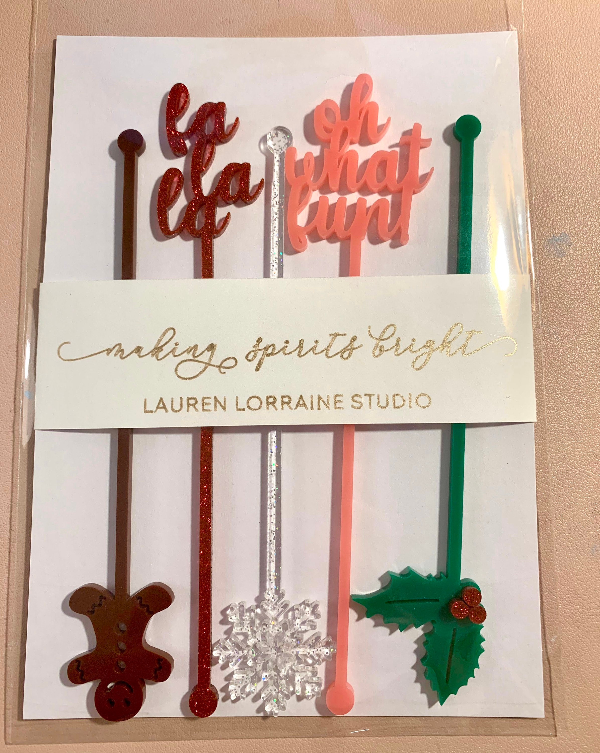 Christmas Drink Stirrers Holiday Drink Stirrers Festive Etsy