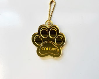 Pet Carrier Tag Paw Print Tag Customized Per Tag