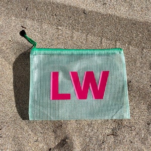 Plastic Mesh Zipper Pouch | Beach Bag Pouch