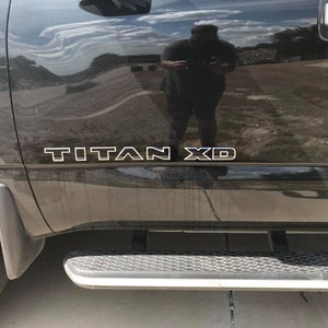 Nissan Titan Emblem Overlay Decals for 2016-2024 Models - Customizable Side & Rear Letter Faces