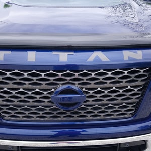 Nissan Titan Hood & Grille Decal Lettering Inlay Sticker Emblem for 2016-2019 Models (SKU#19)