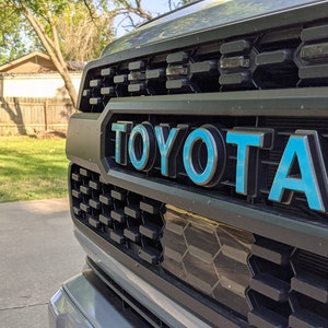 2016-2023 Toyota Tacoma TRD Pro Grille Letter Vinyl Decal Overlays - Premium Compatible Accessories (SKU#15)