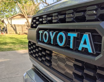Tacoma TRD Pro Grille Letter Decals: 2016-2023 Vinyl Overlays