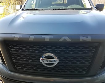 2016-2019 Nissan Titan Hood/Grille Decal Lettering Inlay  (SKU#19)