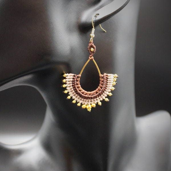 elegant, fan-shaped earrings