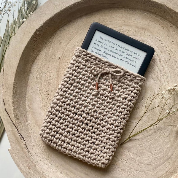 Funda Kindle para lector electrónico LIBBY tejida a ganchillo: el accesorio de lectura perfecto