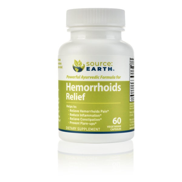 Hemorrhoids Piles Constipation Relief Ayurveda All-Natural Herbs Veg Caps Chronic Pain Bleeding Itching Inflammation Bloating Indigestion