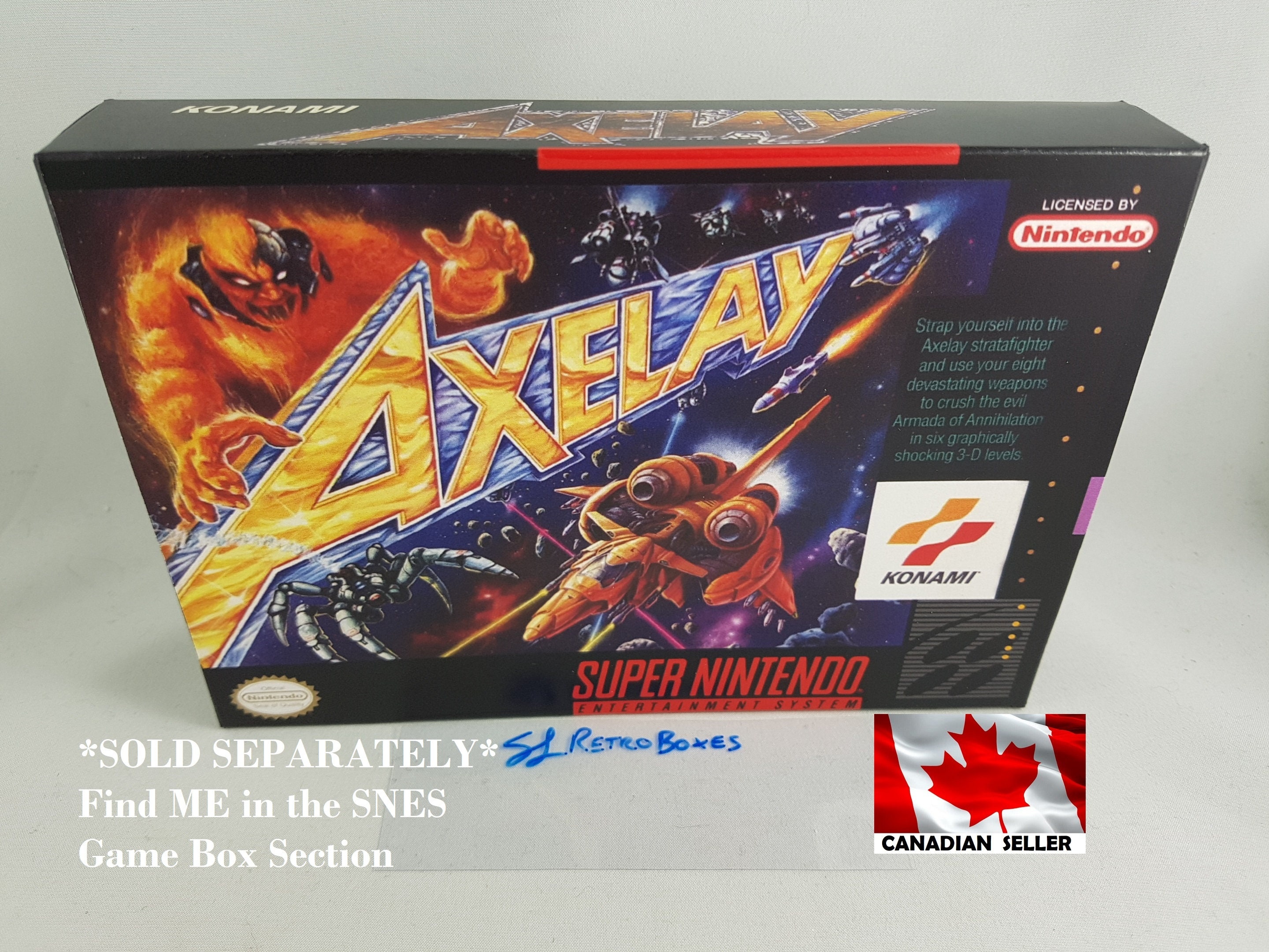 AXELAY SNES Super Nintendo Ersatzspiel Anleitung - Etsy Schweiz