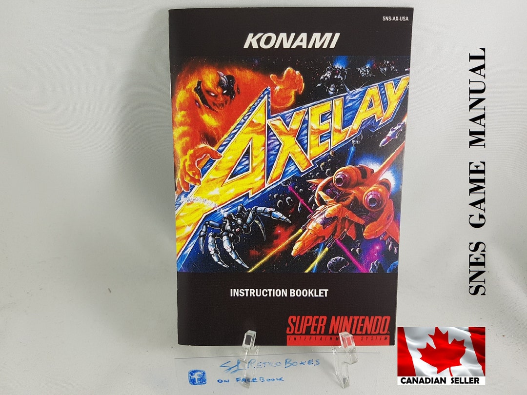 AXELAY SNES Super Nintendo Ersatzspiel Anleitung - Etsy Schweiz