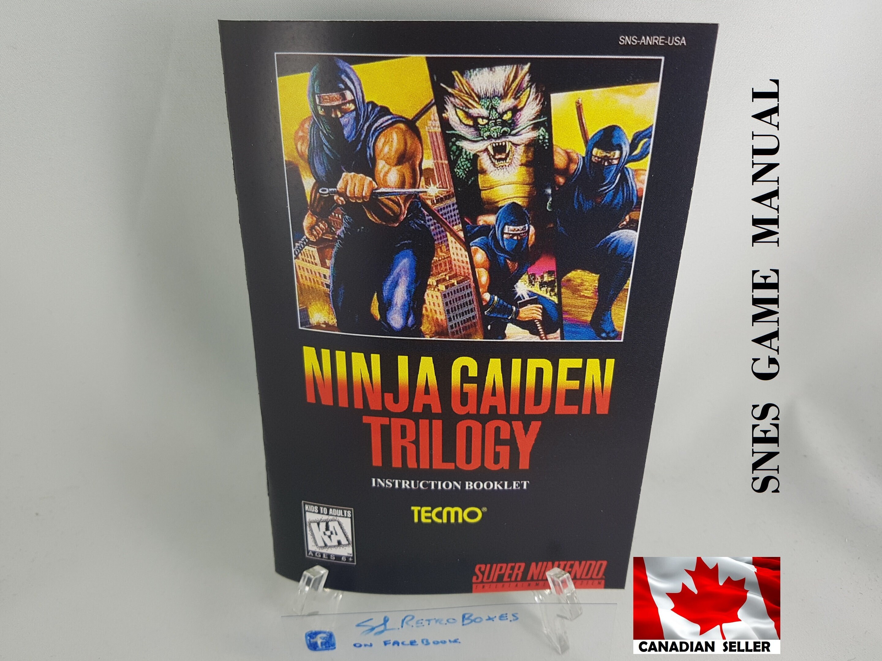Ninja GAIDEN TRILOGY SNES Super Nintendo Replacement Game - Etsy