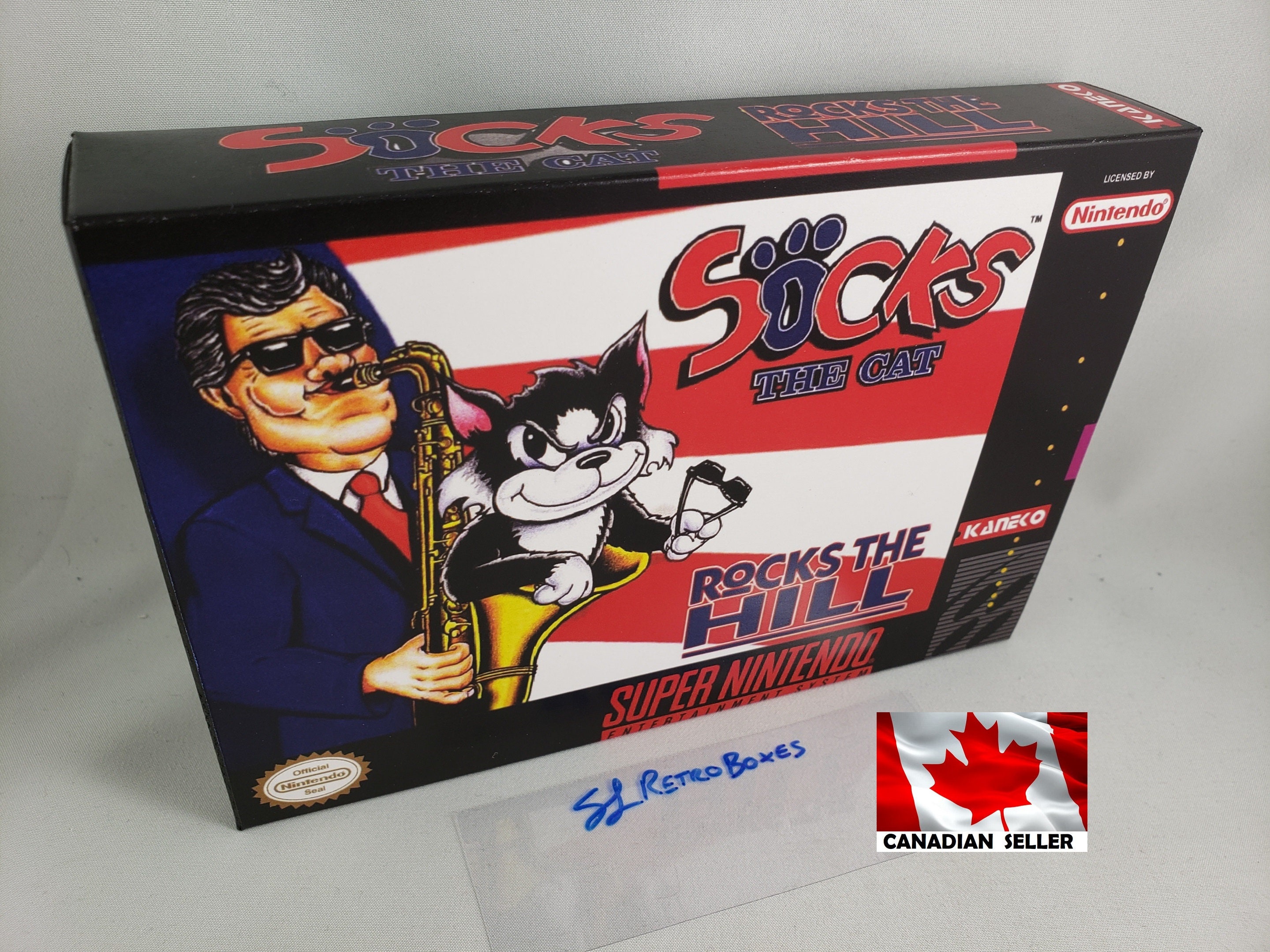 Sock's the Cat ROCKS the HILL SNES Super Nintendo Etsy
