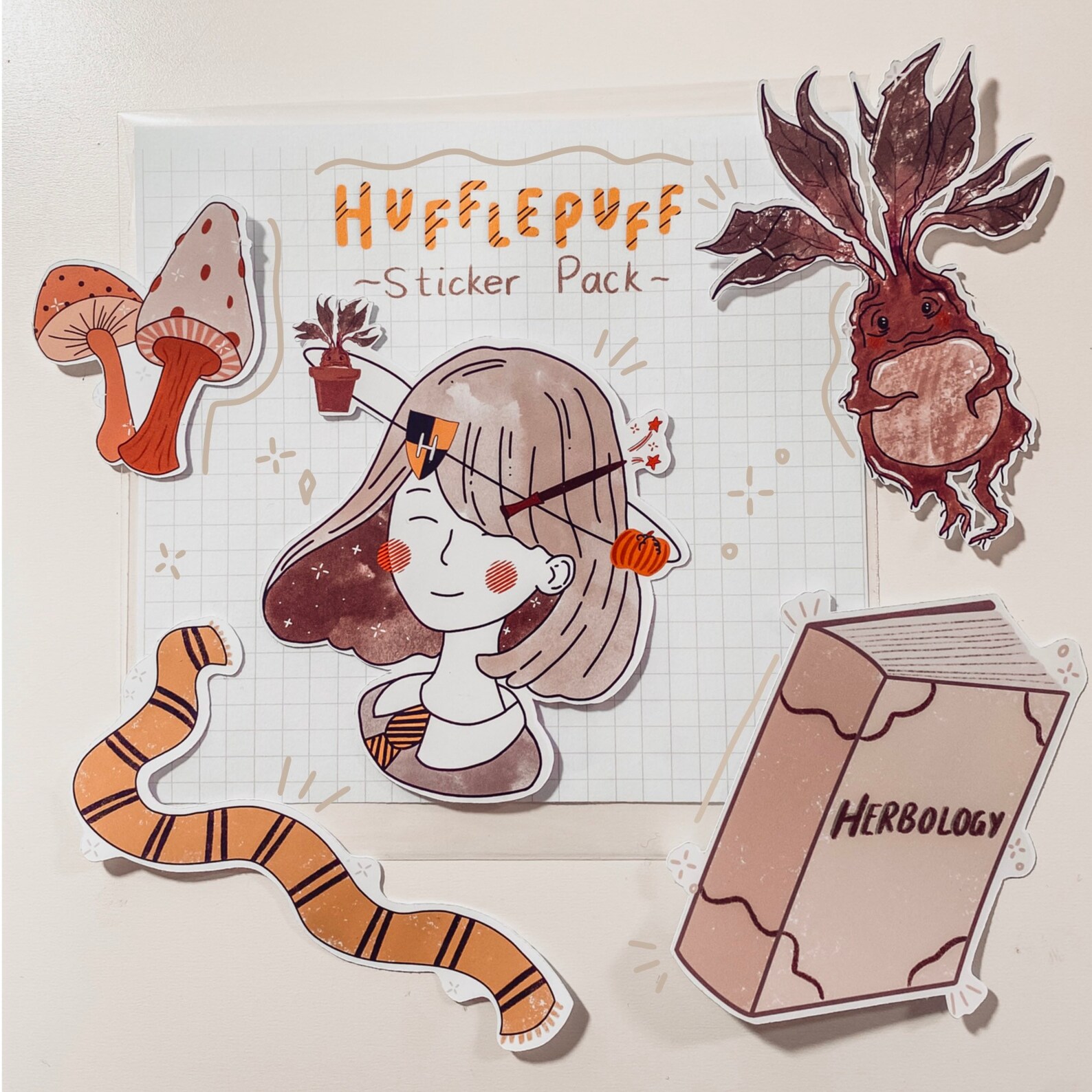Harry Potter Hufflepuff Vinyl Sticker Pack Etsy