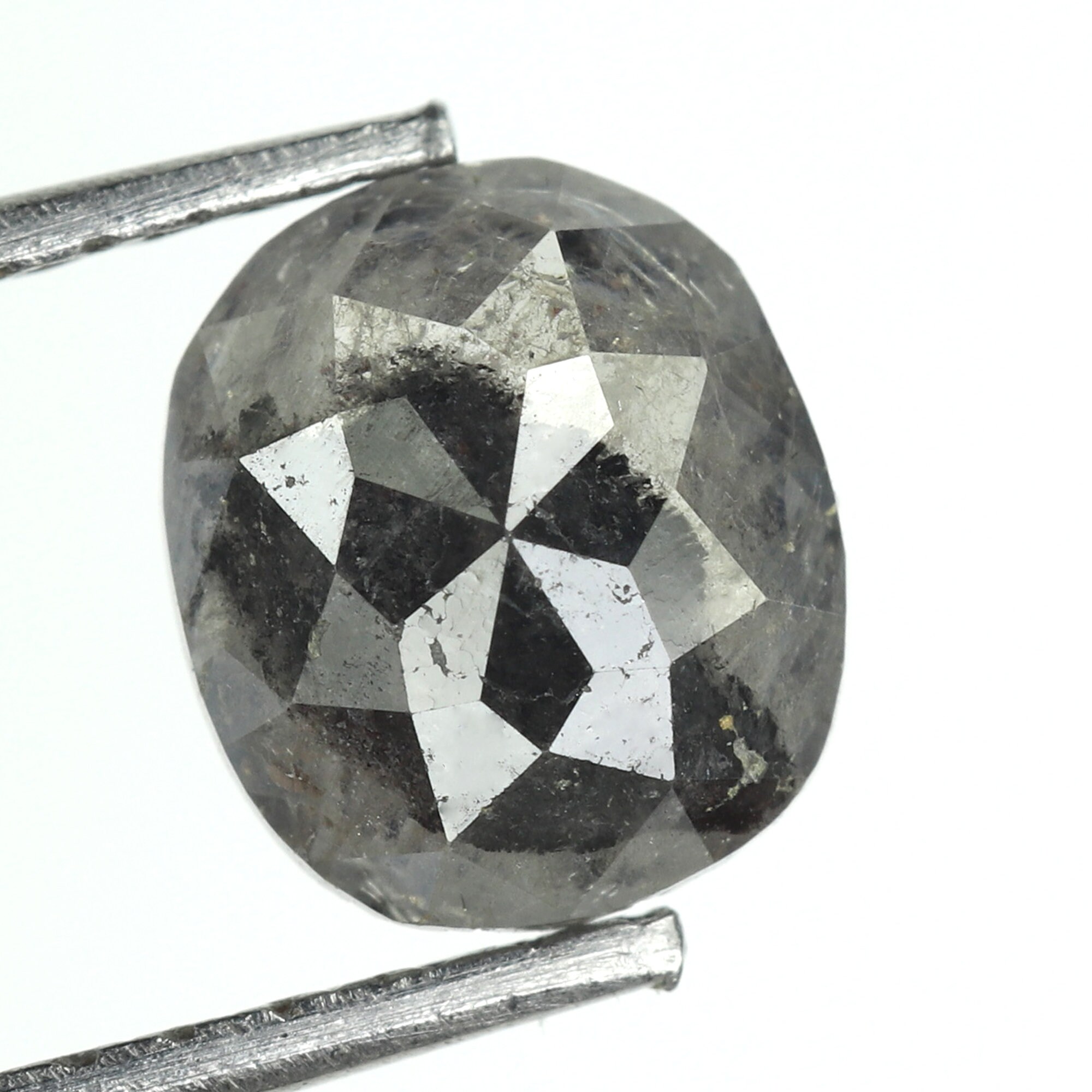 0.93 CT, Black salt and Pepper Diamond, Oval Diamond, Natural Loose